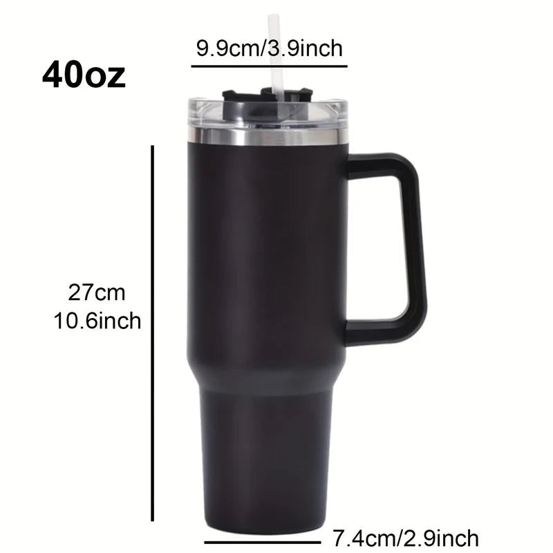 1200ml Stainless Steel Tumbler with Steel St
raw