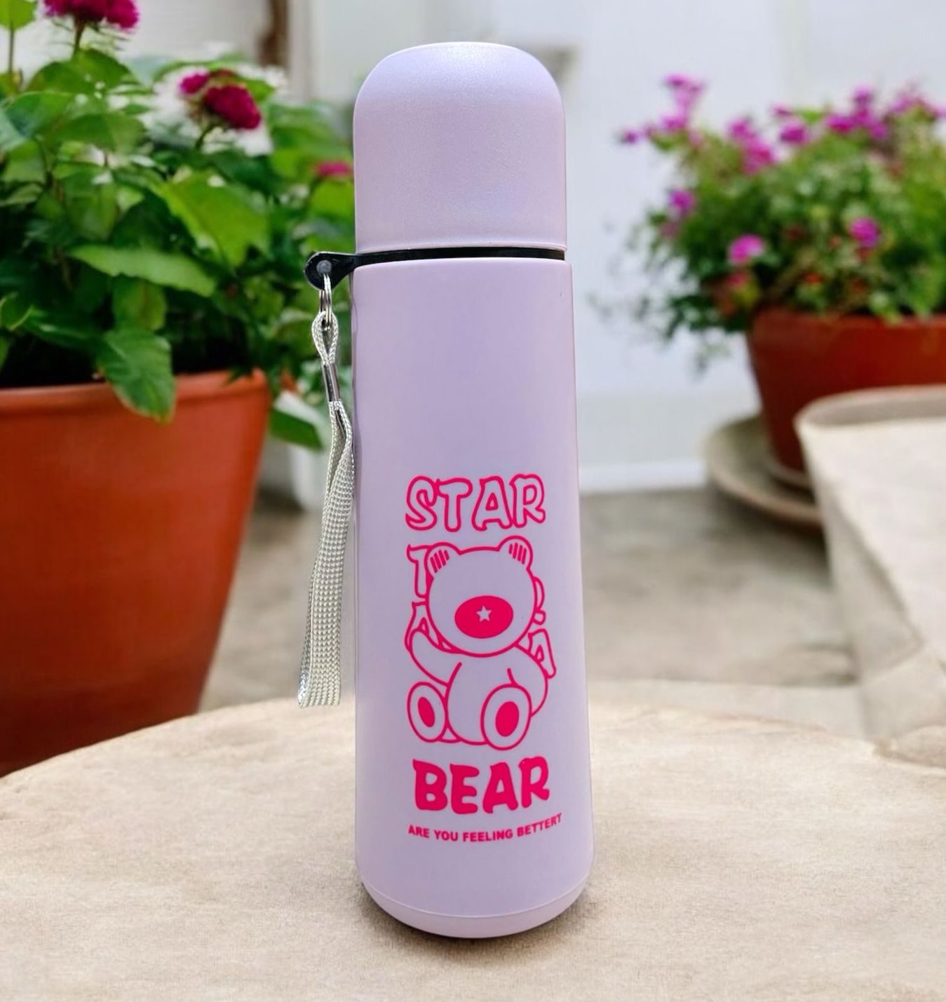 Bear Design Glass Bottle