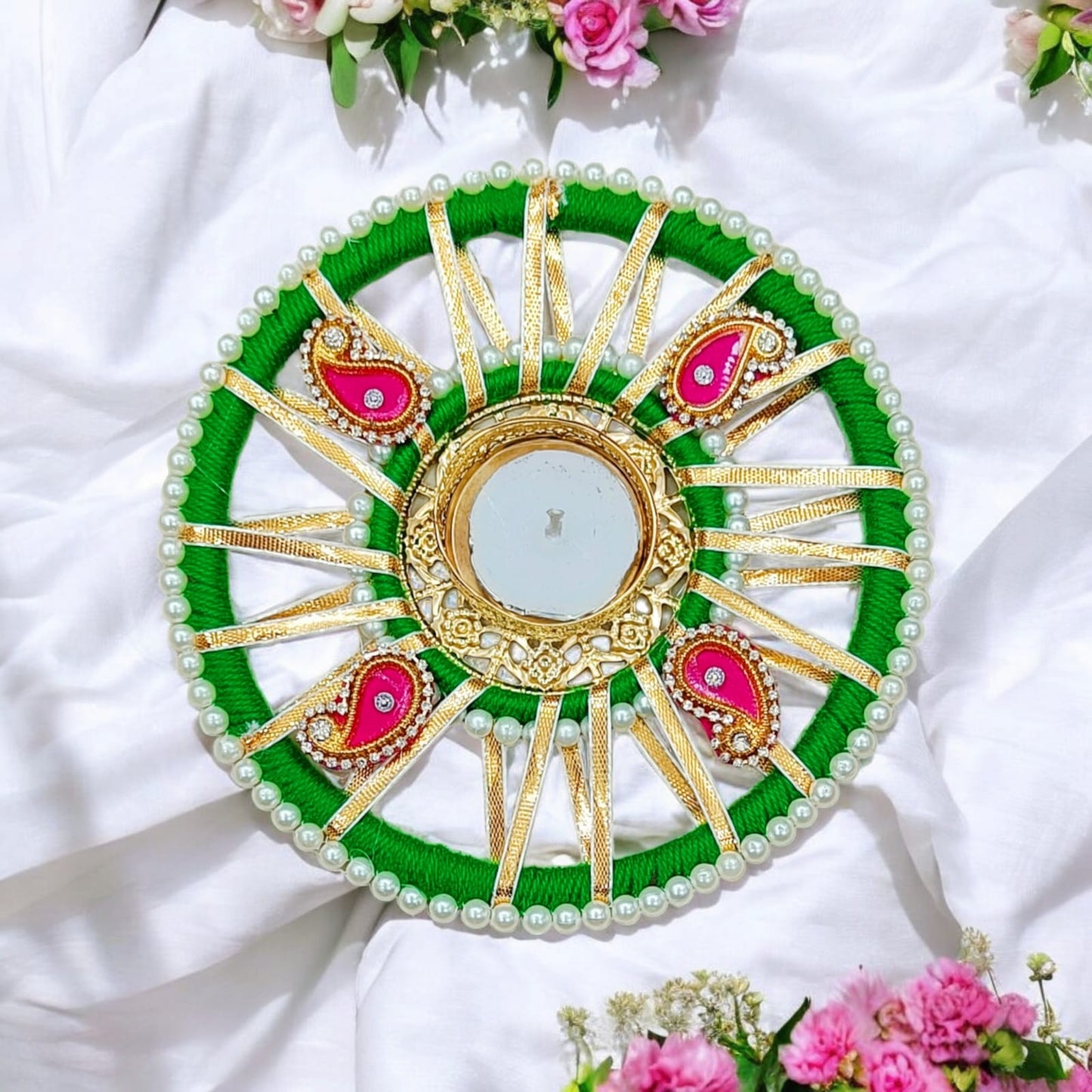 Beautiful Design Big Candle Holder (Size: 6 Inch)