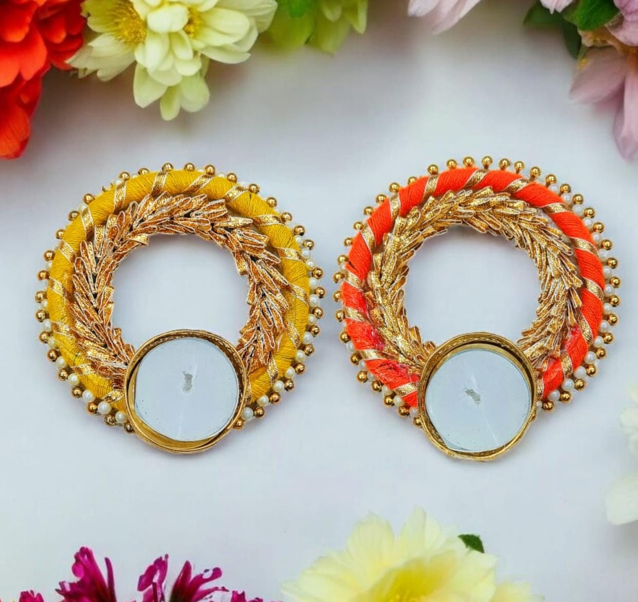 Beautiful Design Round Candle Holder (Size: 4.8 Inch)