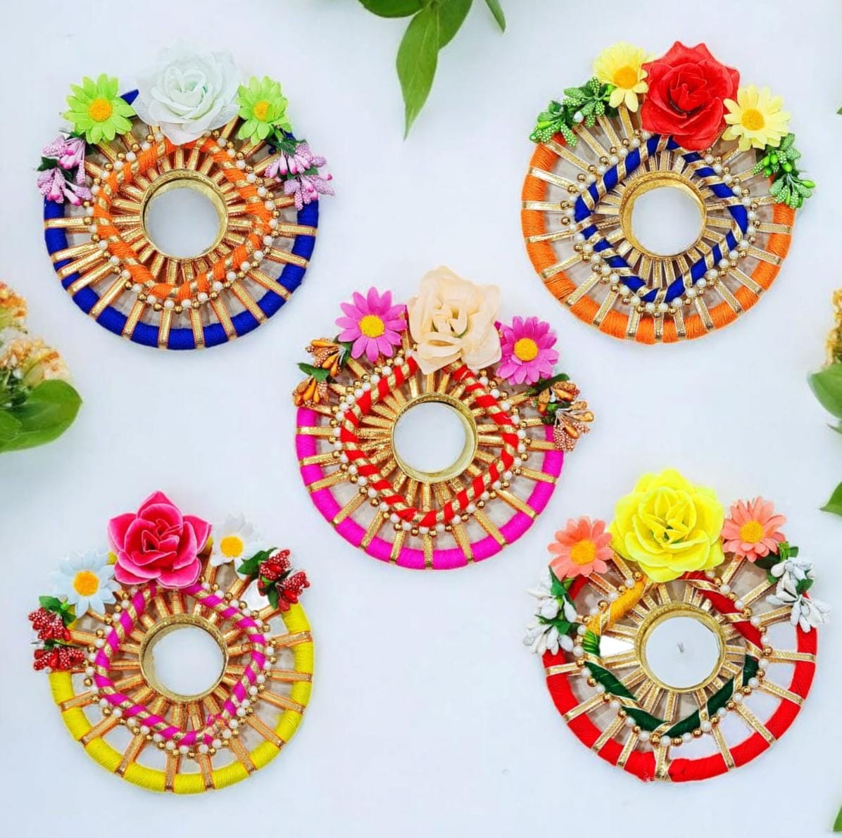 Beautiful Floral Design Candle Holder (Size: 5.5 Inch)
(TL0028)