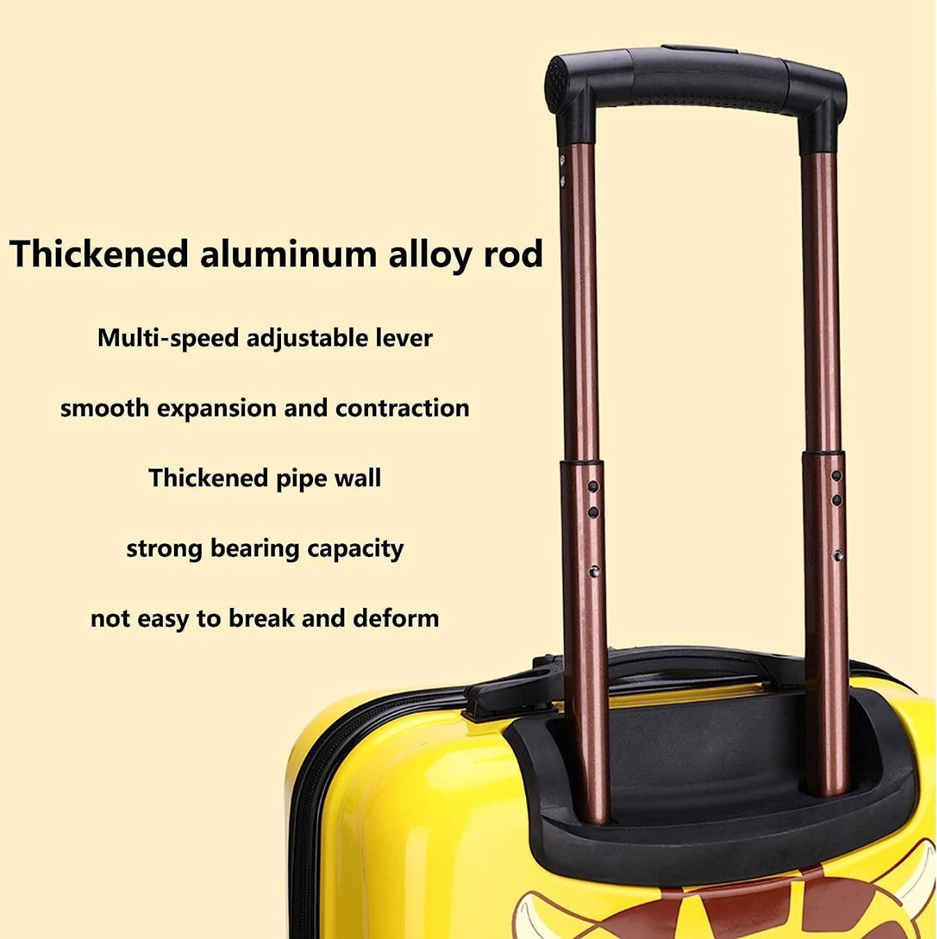 1Animal Print Trolley Suitcase for Kids with Password Lock