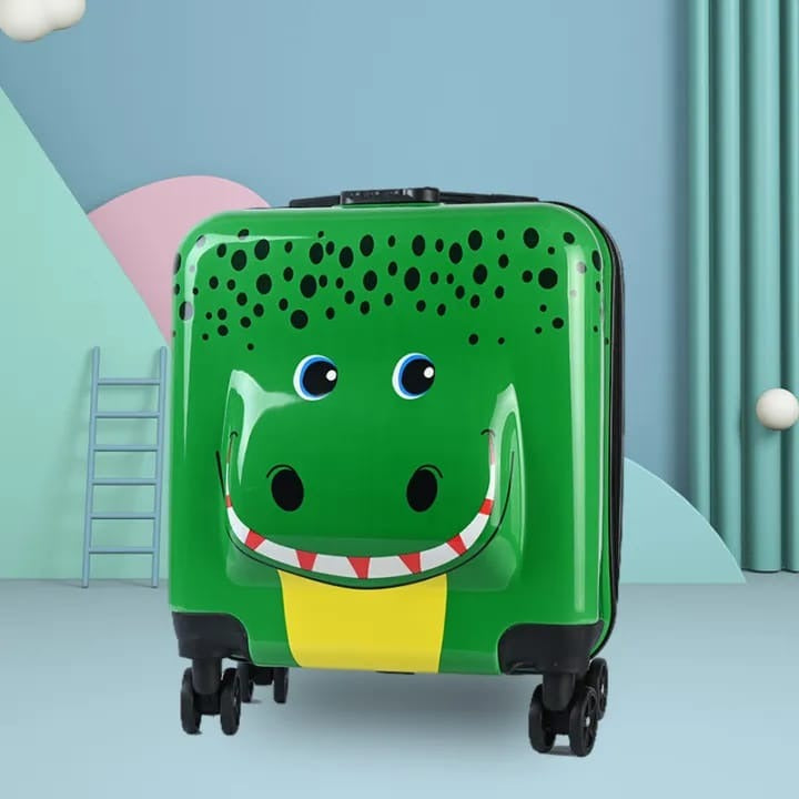 1Animal Print Trolley Suitcase for Kids with Password Lock