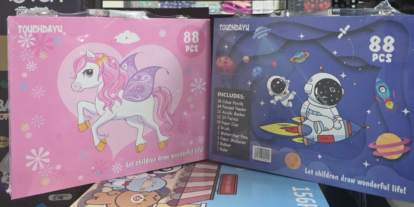 88pcs Art Kit Set Unicorn & Space