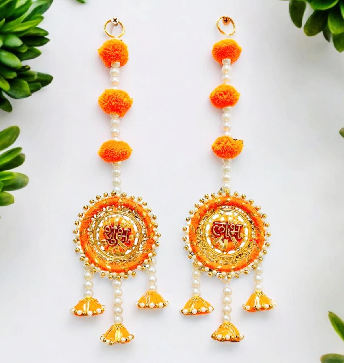 Pair Of Subh Labh Hanging Pair (Size: 13*3.5 Inch) (SL0010)