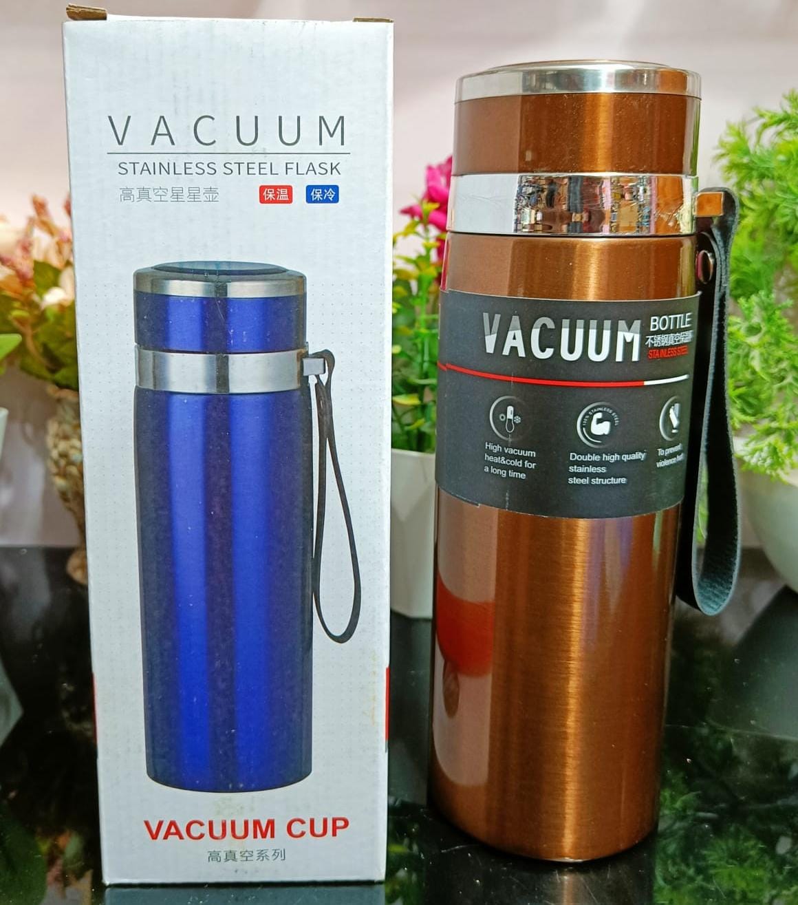 Premium Stainless Steel Vacuum Flask Hot & Cold Bottle (1000ML)