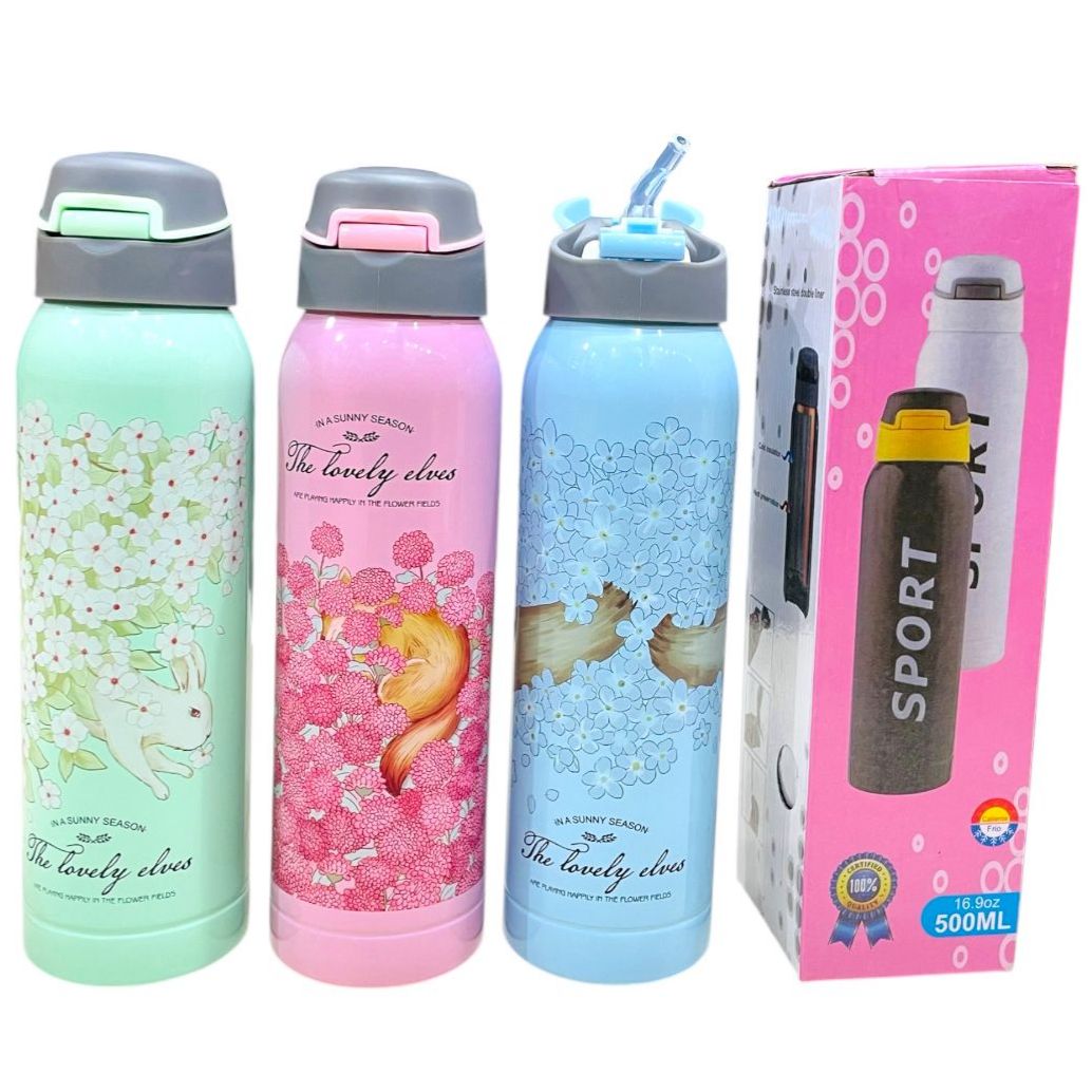 Stainless Steel Hot & Cold Printed Sipper Bottle