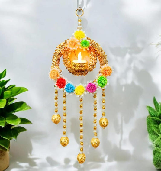 Wall Hanging With Candle Holder (Size: 15*6 Inch)