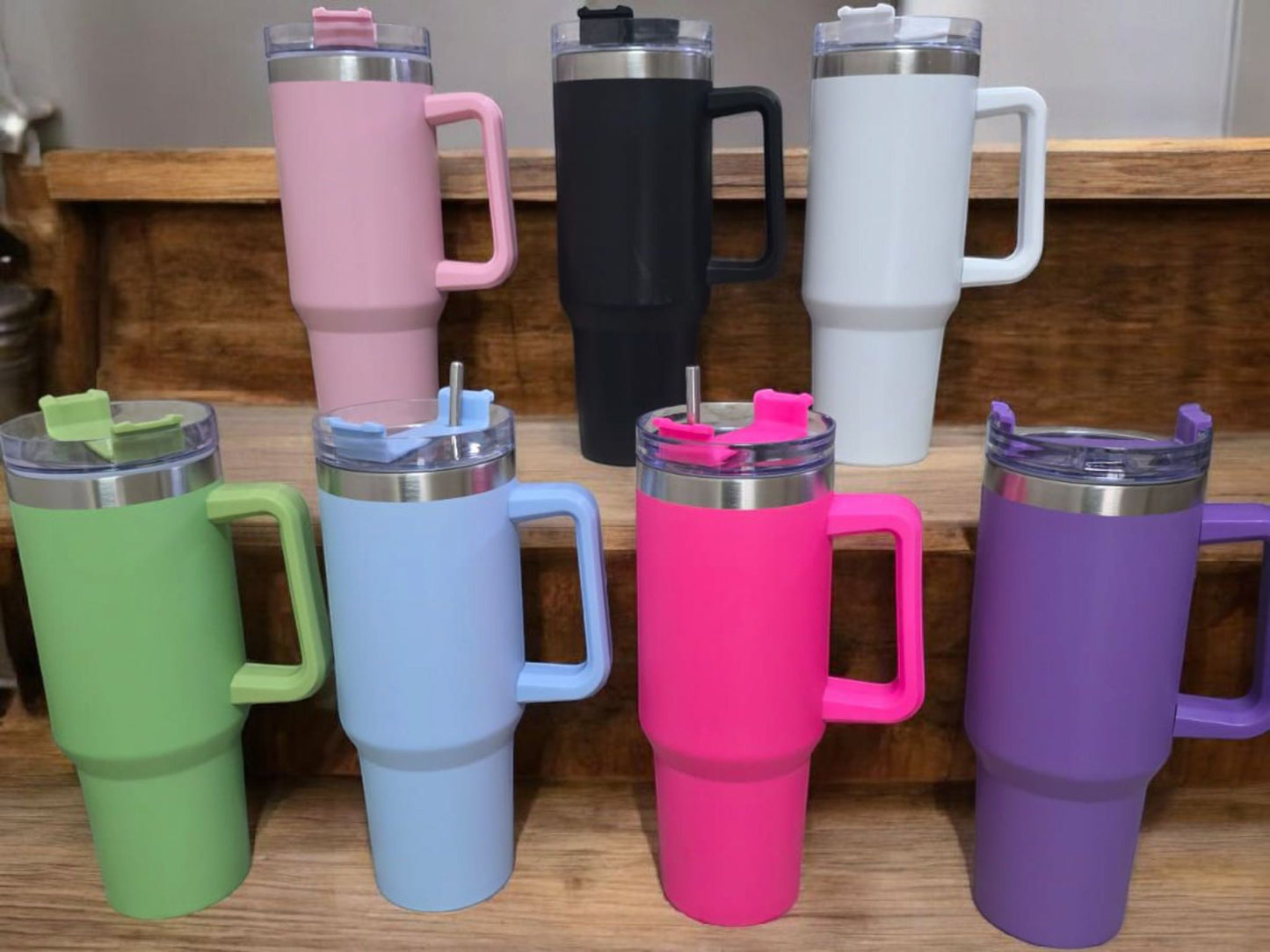 1200ml Stainless Steel Tumbler with Steel St
raw