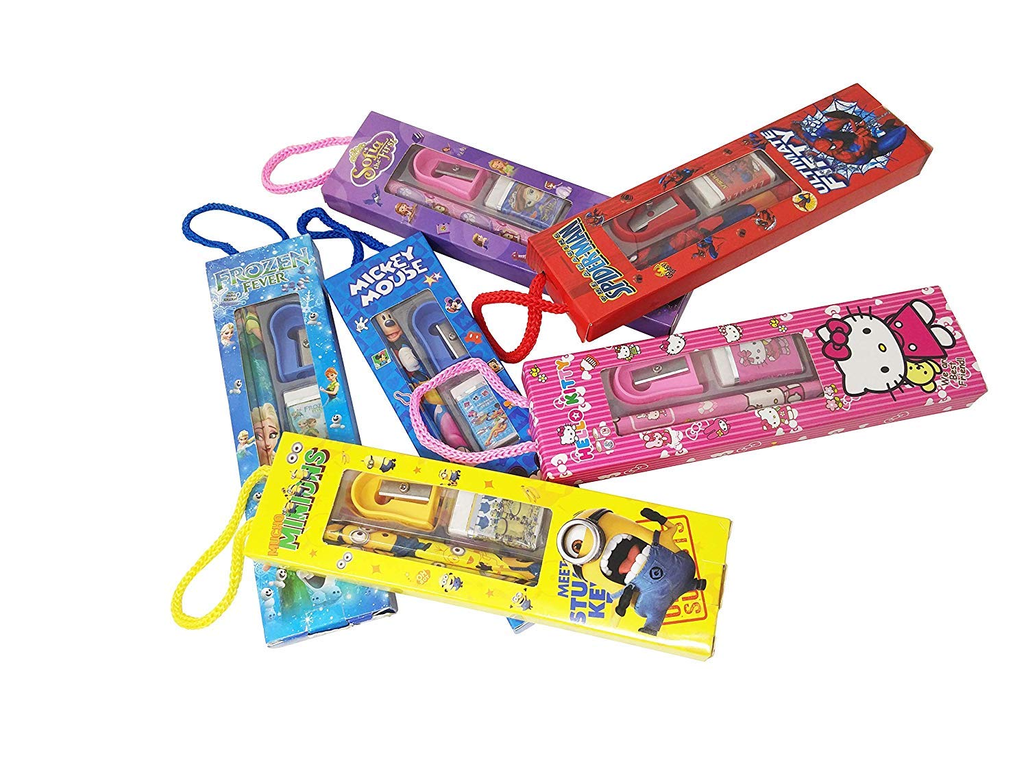 Jiada Birthday Party Return Gifts Mix Stationery Kit Set in a Fancy Box for Kids (Pack of 12)