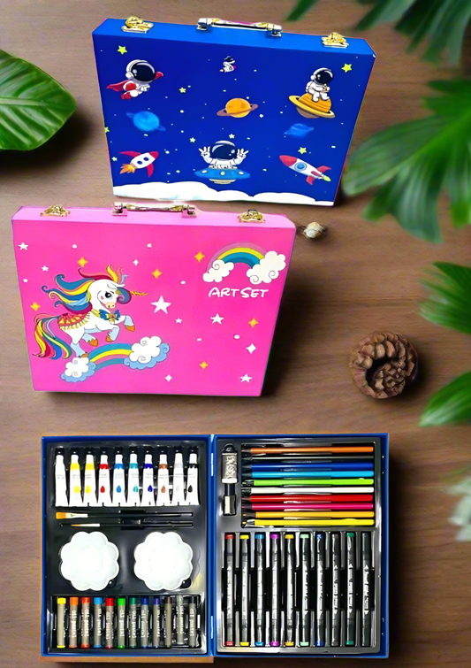 68 pcs Art Set - Unicorn & Space Print with colouring Book
