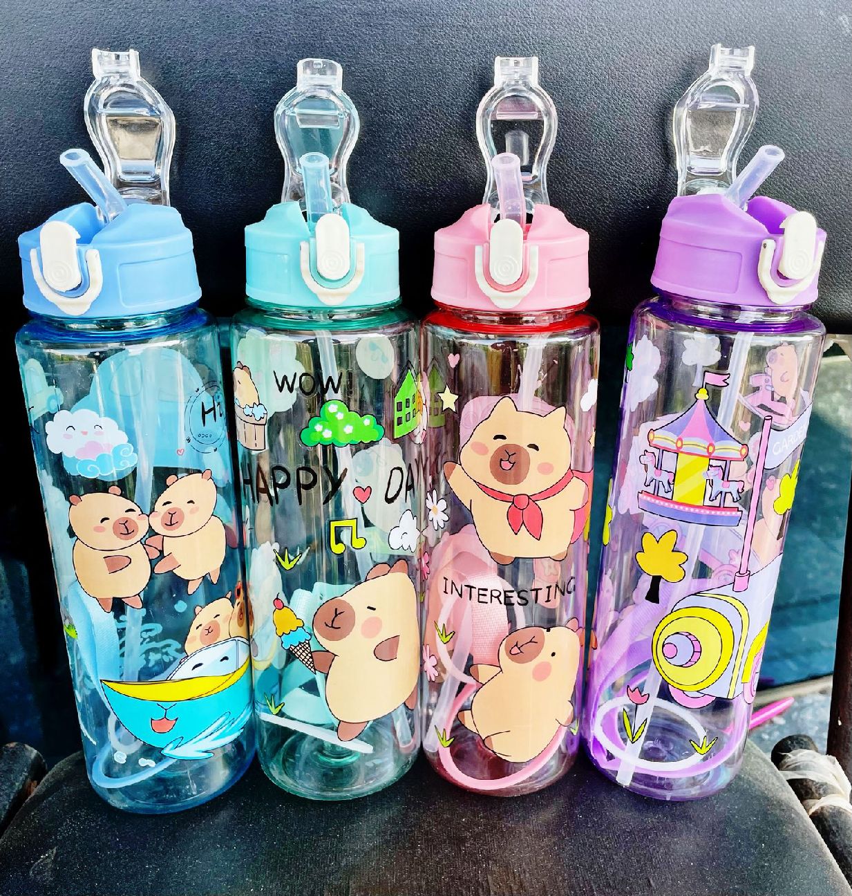 Cartoon Design Sipper Bottle