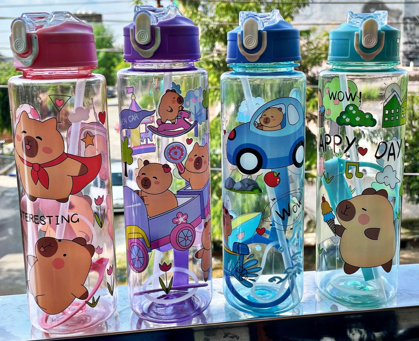 Cartoon Design Sipper Bottle