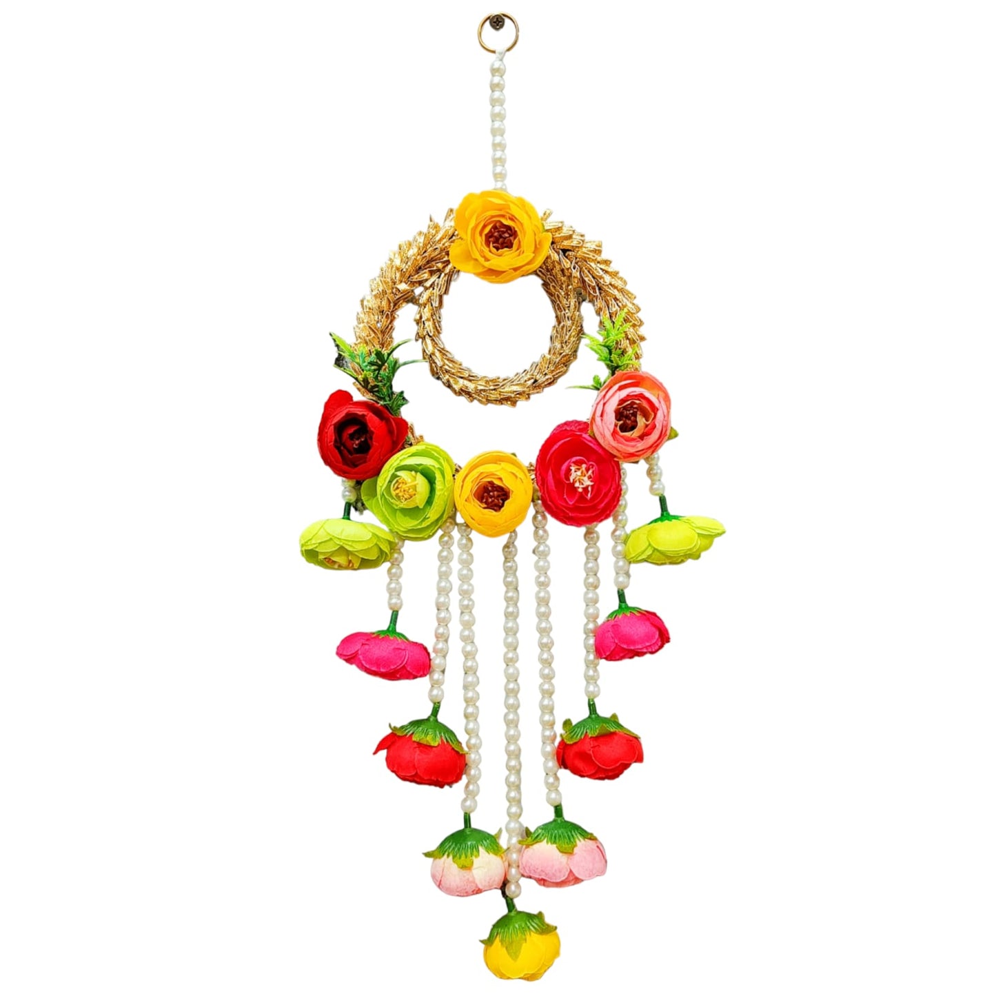 Flower Design Wall Hanging (Size: 18*7 Inch)