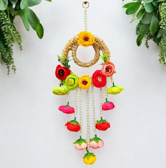 Flower Design Wall Hanging (Size: 18*7 Inch)
