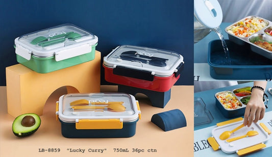 3 section Leak Proof Stainless Steel Lunch Box