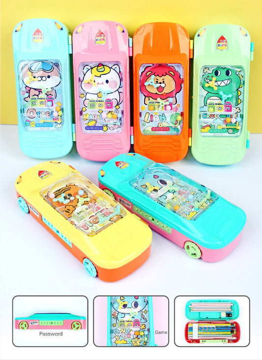2in1 Pencil box with password & ball game