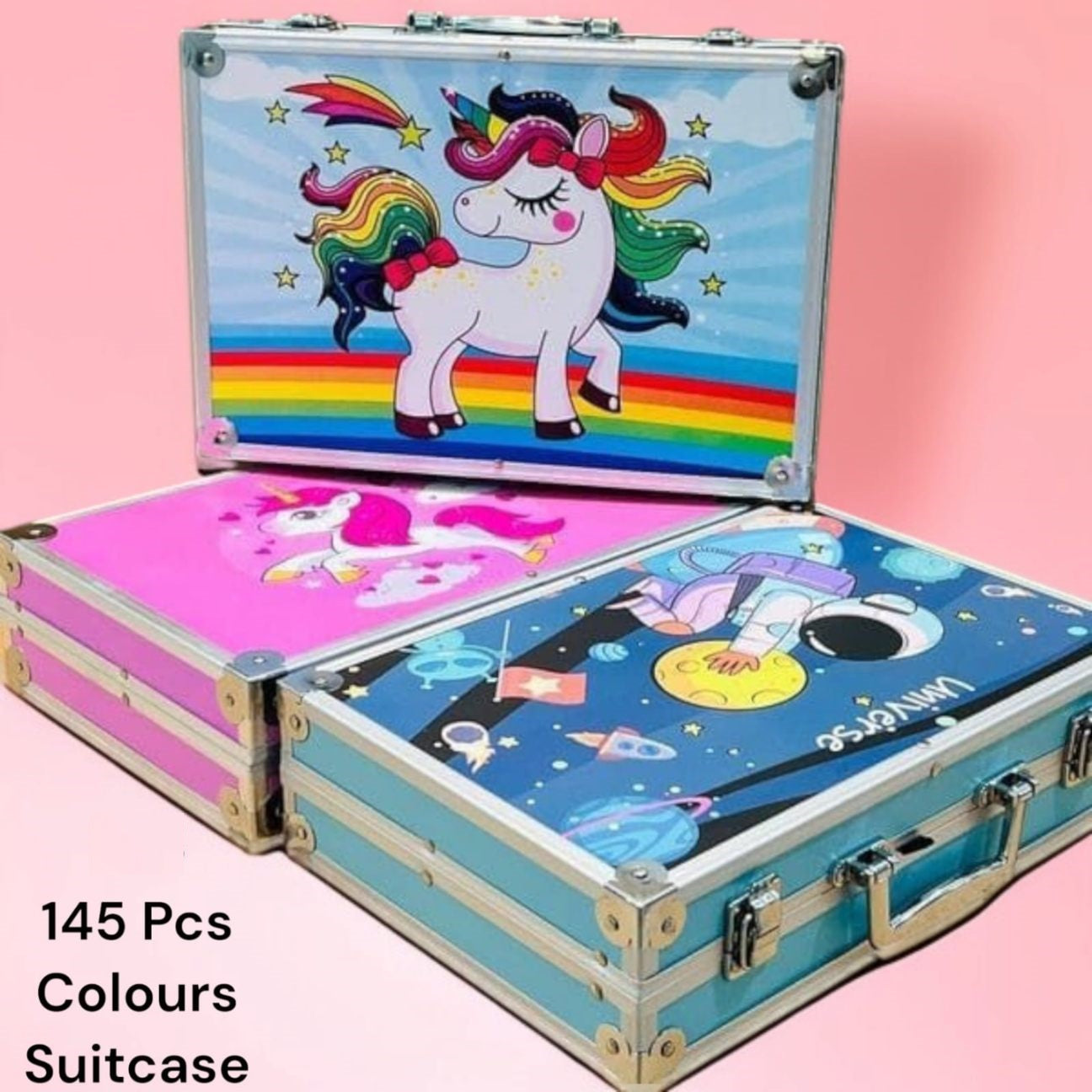 145 Pcs Colouring Art Kit- Unicorn & Space