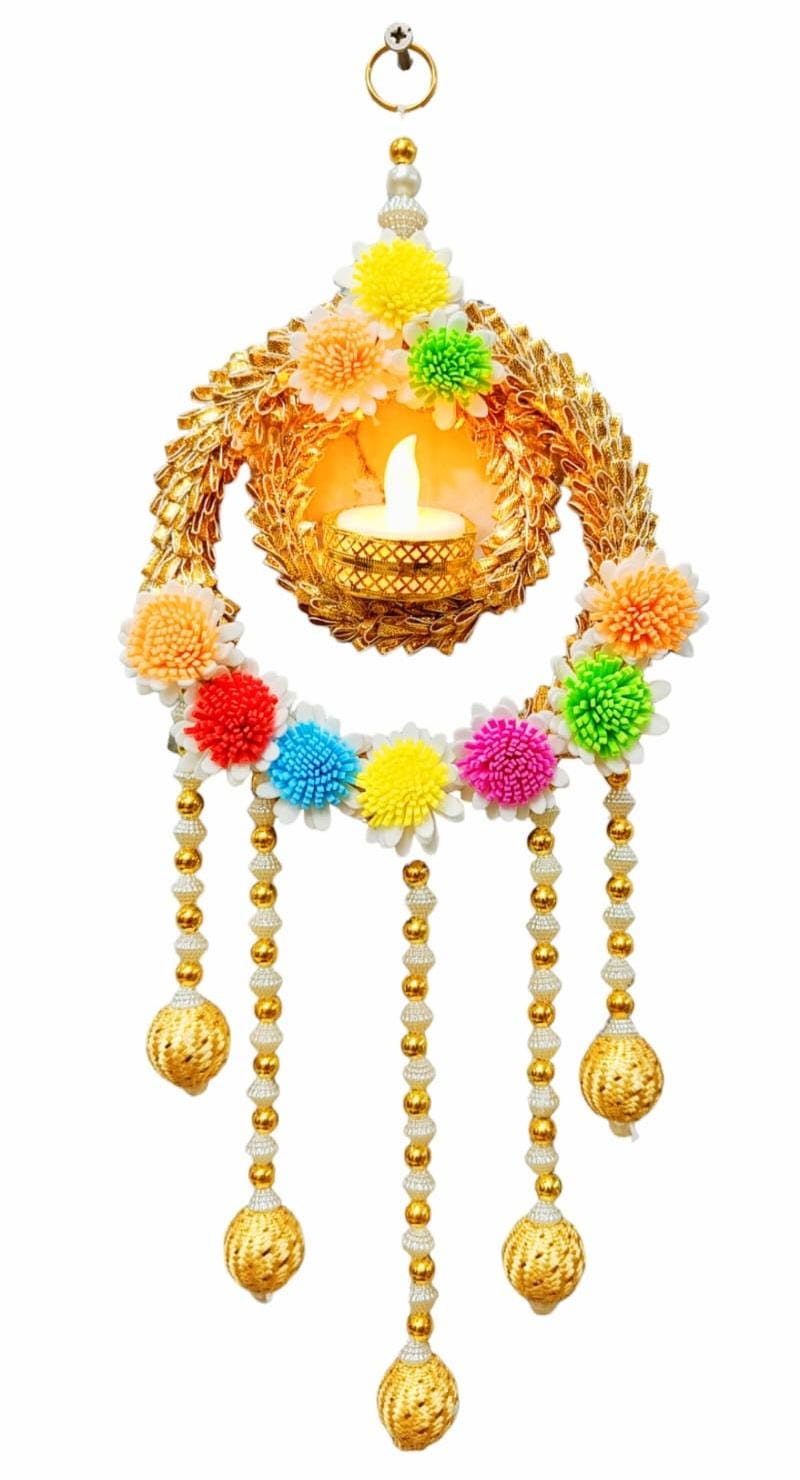 Wall Hanging With Candle Holder (Size: 15*6 Inch)