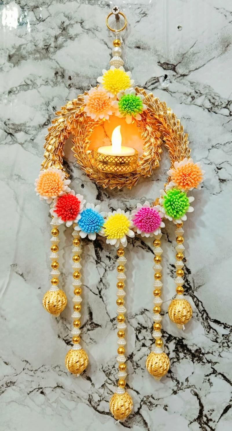Wall Hanging With Candle Holder (Size: 15*6 Inch)